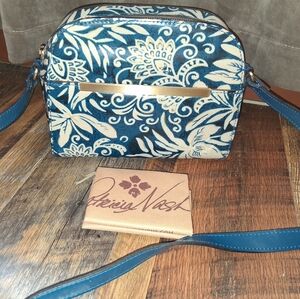 Patricia Nash Artemis Dome Leather Crossbody Bag Greek Floral